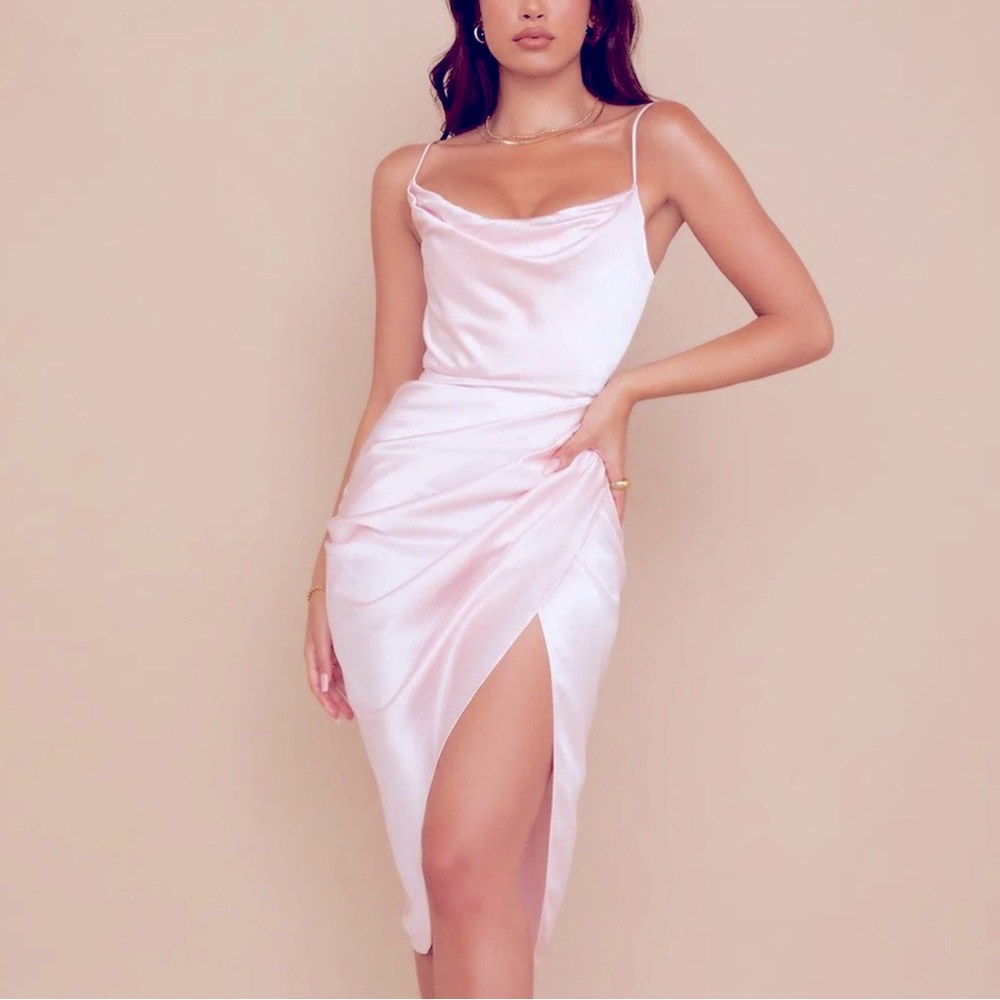 Bridesmaid formal House of CB Pink Reva Dress